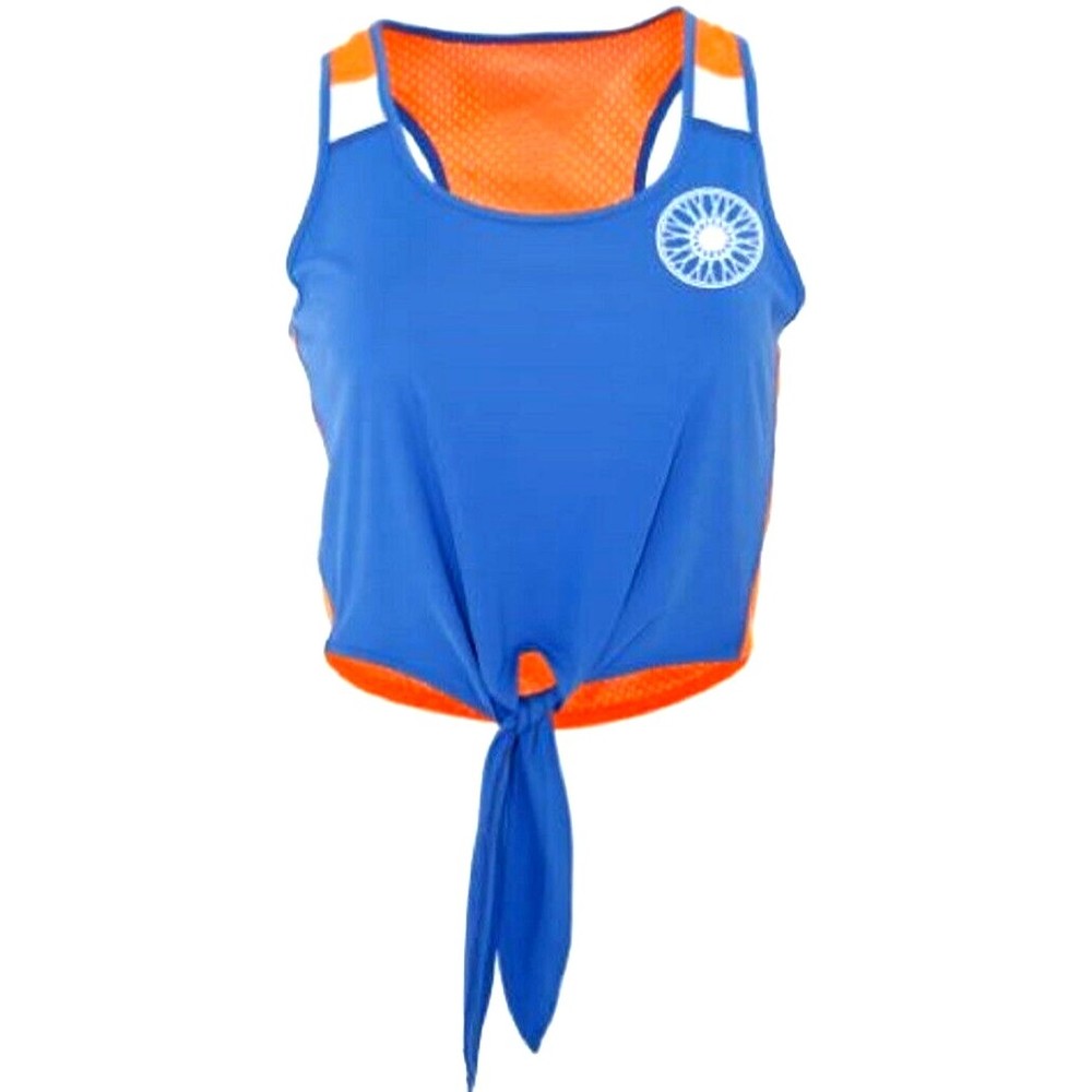 SOULCYCLE Wheel Color Block Ringer Tank  ~ White/Colony Blue (Size XS) NWT